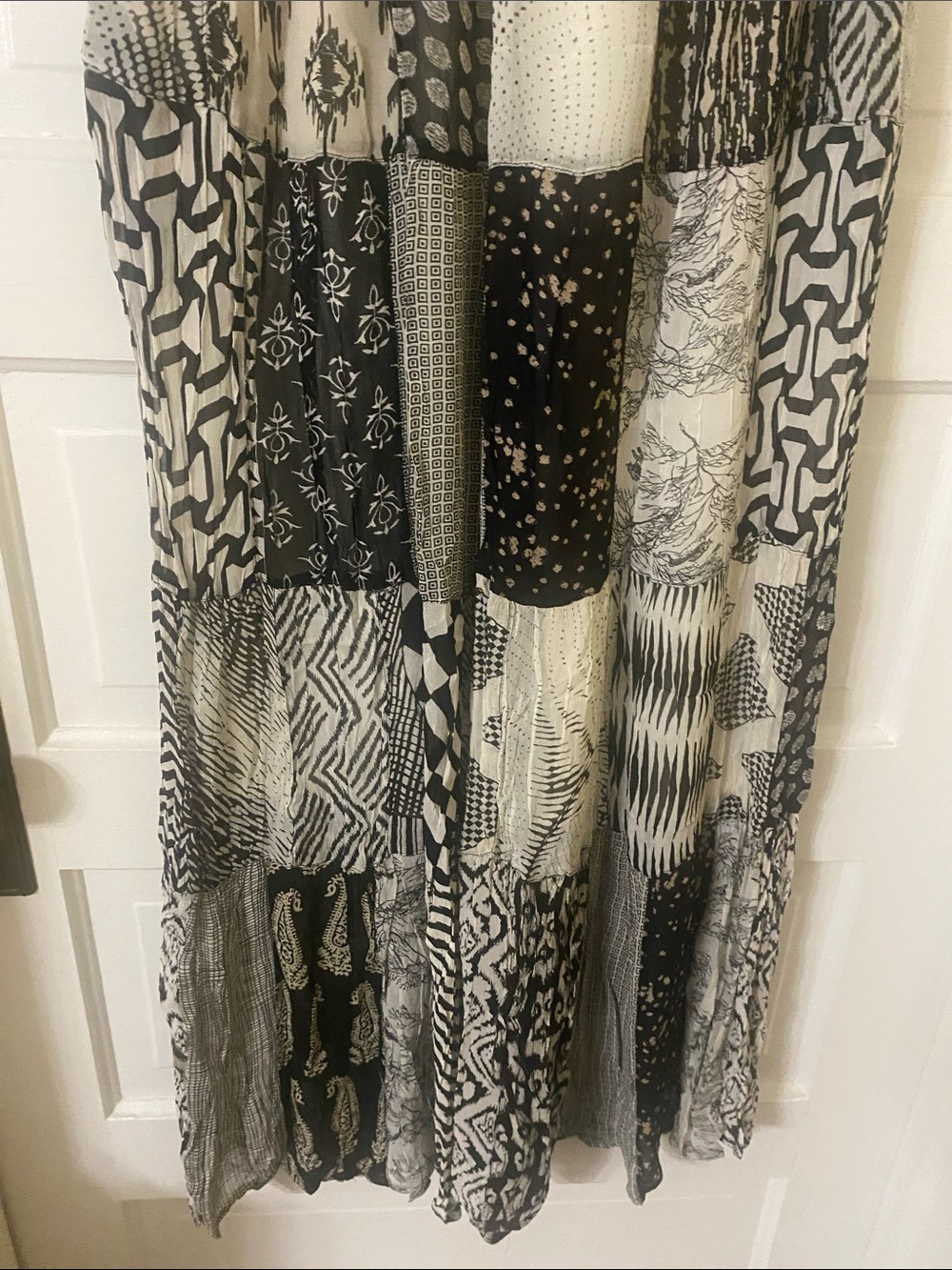 NWT Young Threads Patchwork Wide Leg Pants - Large - Picture 8 of 9